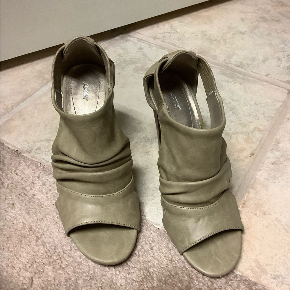 BCBG Olive Peep-Toe Ankle Heels
